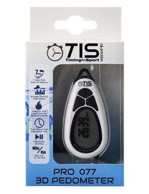 Timing In Sport Pro 077 3D Pedometer - White